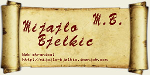 Mijajlo Bjelkić vizit kartica